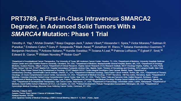 PRT3789-a-First-in-Class-Intravenous-SMARCA2-Degrader-in-Advanced-Solid-Tumors-With-a-SMARCA4Mutation--Phase-1-Trial-thumb