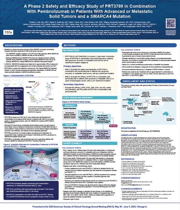 A-Phase-2-Safety-and-Efficacy-Study-of-PRT3789-in-Combination-With-Pembrolizumab-in-Patients-With-Advanced-or-Metastatic-Solid-Tumors-and-a-SMARCA4-Mutation-thumb